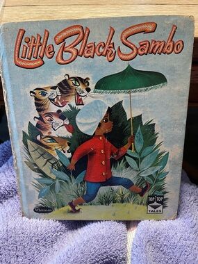 Little Black Sambo Classic Kids Storybook - Red Jacket, Green Umbrella